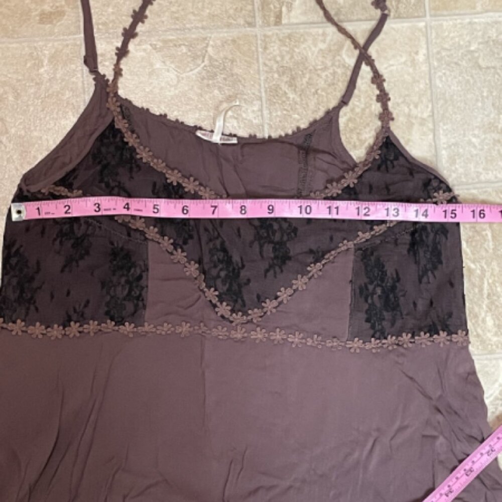 Free People Pieced Lace Slip in Mulberry Combo ASO Davina Claire - Picture 8 of 9